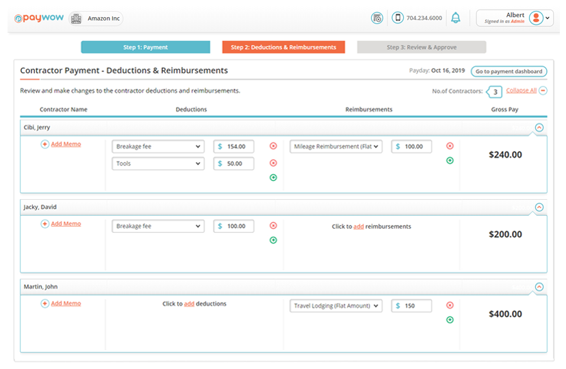 Handle Reimbursements and Deductions